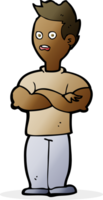 cartoon man with crossed arms png