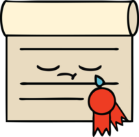 cute cartoon of a certificate png