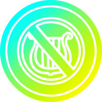 no music circular icon with cool gradient finish png