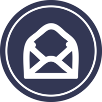 envelope letter circular icon symbol png