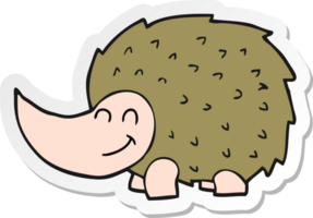 sticker of a cartoon hedgehog png