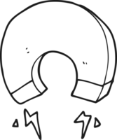 main tiré noir et blanc dessin animé aimant png