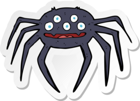 sticker of a cartoon halloween spider png