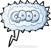 hand drawn speech bubble cartoon Good symbol png