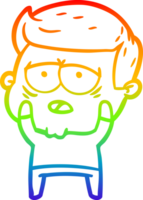 regenboog helling lijn tekening van een tekenfilm moe Mens png