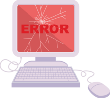 broken computer graphic   illustration icon png