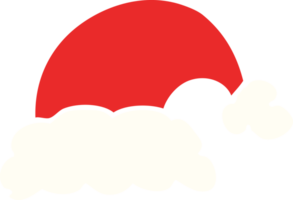 chapéu de natal de desenhos animados de estilo de cor plana png