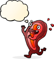 meat cartoon character with thought bubble png