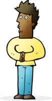 cartoon nervous man png