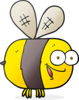 hand drawn cartoon bee png