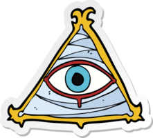 sticker van een cartoon mystic eye-symbool png