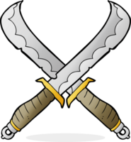 cartoon crossed swords png