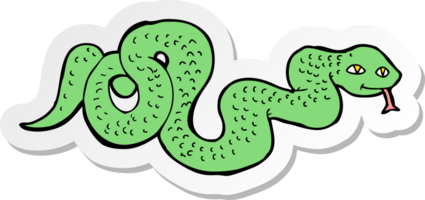 autocollant d'un serpent de dessin animé png