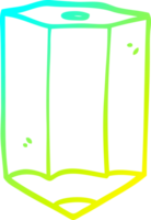 du froid pente ligne dessin de une dessin animé coloré crayon png