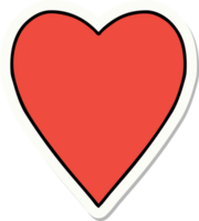 sticker of tattoo in traditional style of a heart png