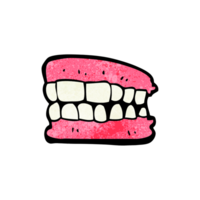 desenho animado falso dentes png