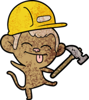 funny cartoon builder monkey dancing png