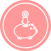 Schweinchen Bank kreisförmig Symbol Symbol png