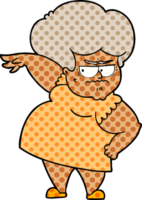 anciana enojada de dibujos animados png