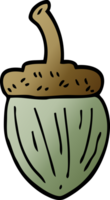 cartoon doodle acorn png