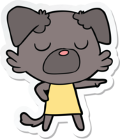 sticker of a cartoon dog png