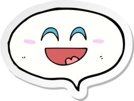 sticker of a cute cartoon speech balloon png