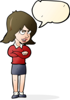 cartoon angry woman with speech bubble png