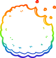 Regenbogen Gradient Linie Zeichnung von ein Karikatur Keks png