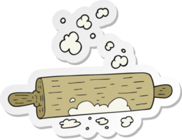 sticker of a cartoon rolling pin png