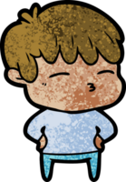 cartoon curious boy png