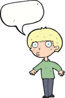 cartoon surprised boy with speech bubble png