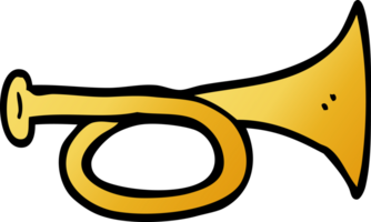 cartoon doodle brass horn png