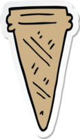 sticker of a cartoon ice cream cone png