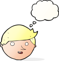 cartoon happy face with thought bubble png