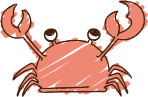 dessin à la craie de crabe png