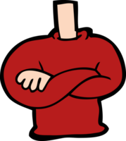 cartoon folded arms body png