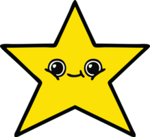 cute cartoon of a gold star png