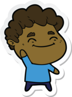 sticker of a cartoon friendly man png