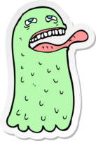 sticker of a cartoon funny ghost png