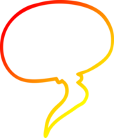 warm gradient line drawing of a cartoon speech bubble png