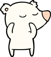 happy cartoon polar bear png