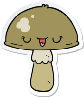 sticker of a cartoon mushroom png