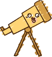 dessin à la craie de télescope png