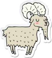 sticker of a cartoon goat png