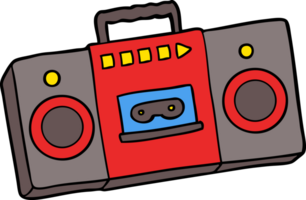 cartoon retro cassette tape player png