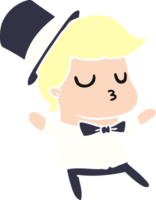 hand drawn cartoon of kawaii cute prom boy png