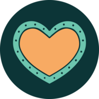 iconic tattoo style image of a heart png