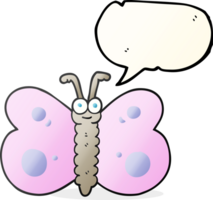 hand drawn speech bubble cartoon butterfly png