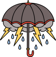 tattoo in traditional style of an umbrella png