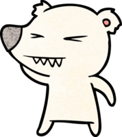 angry polar bear cartoon png